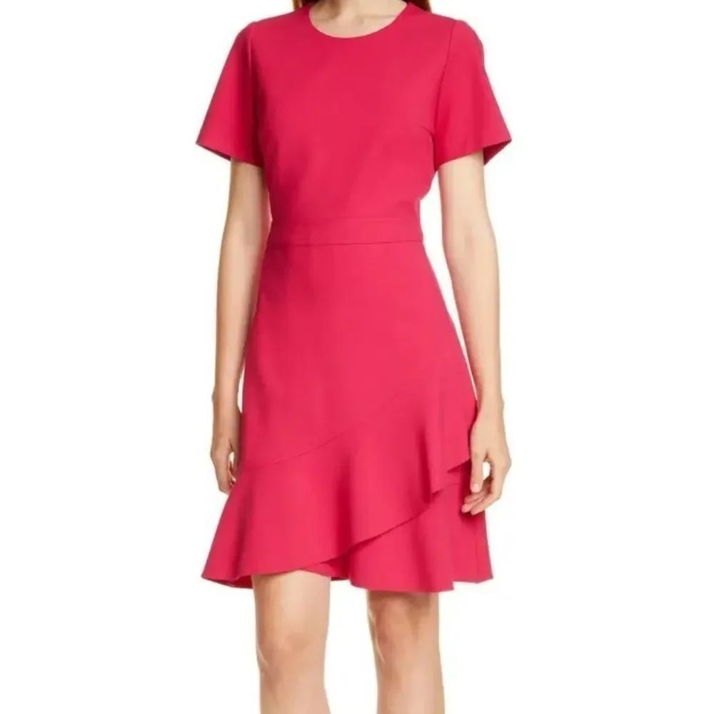 SHELBY&PALMER JEWEL WOMEN"S SHORT SLEEVE LONG ZIP CLOSURE DRESS
